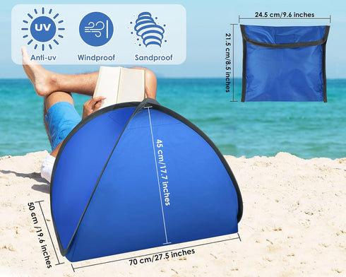 Mini Tent for Pets Small Dog Tent for Beach Portable Pop Up Sun Shade Shelter with Phone Compartment for Puppy and Large Cats Small Animals Sun Ca...