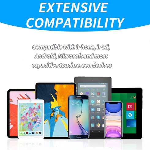 4Pack Stylus Pens for Touch Screens Sensitivity High Sensitivity & Precision Stylus 4 in 1 Touch Screen Pen with 8 Extra Replaceable Tips for iPho...