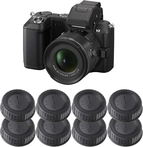 214 8Pcs Hard Plastic Camera Lens Back Cap for Nikon F Mount Camera Lens,Black...