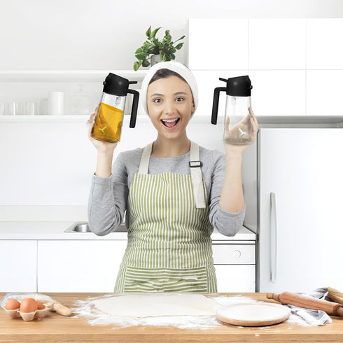 Oil Dispenser for Kitchen – Oil Sprayer for Cooking and Olive Oil Dispenser Spray Bottle, 2 in 1 Oil Dispenser and Oil Sprayer, Pourer & Oil Miste...
