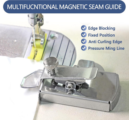 Buddy Sew Magnetic Seam Guide,Upgrade Third Generation Magnetic Seam Guide for Sewing Machine,Multifunctional Sewing Machine Guide for All Sewing ...