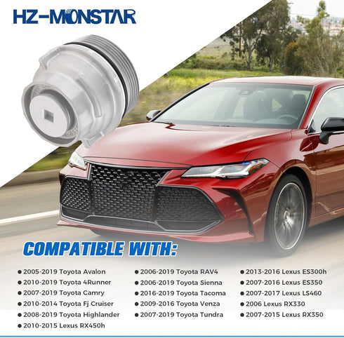 Oil Filter Housing Cap Assembly 15620-31060 Compatible with Toyota 4Runner Avalon Camry Fj Cruiser Highlander RAV4 Sienna Tacoma Tundra Venza Repl...