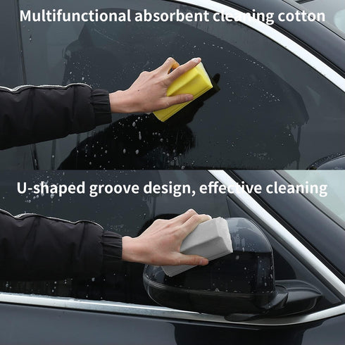 6pcs Damp Clean Duster Sponge Multifunctional Water Absorbent Dust Cleaning Sponge for Cleaning Blinds, Glass, Baseboards, Window Track Grooves an...