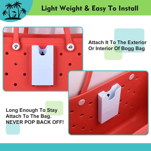 Phone Holder For Bogg Bag, Compatible with Simple Modern Bag & XL/Original Bogg Bag Accessories Insert, Universal ABS Plastic Cell Phone Case Hold...