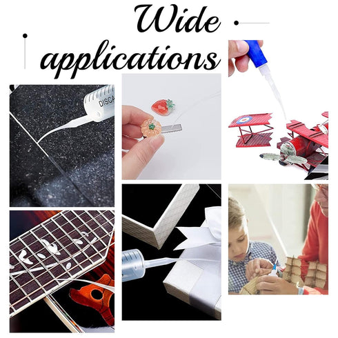 PH Pandahall Glue Tips, 350pcs Plastic Glue Micro-Tips Glue Extender Precision Applicator for Nozzle Bottle Glue Arts Crafts Hobby Projects Guitar...