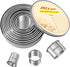 ALLTOP 12 Pcs Round Biscuit Cutter - Stainless Steel Baking Essential Tool for Effortless Circle Cookie Shaping,Pastry,Cake Decoration&Fondant Cre...