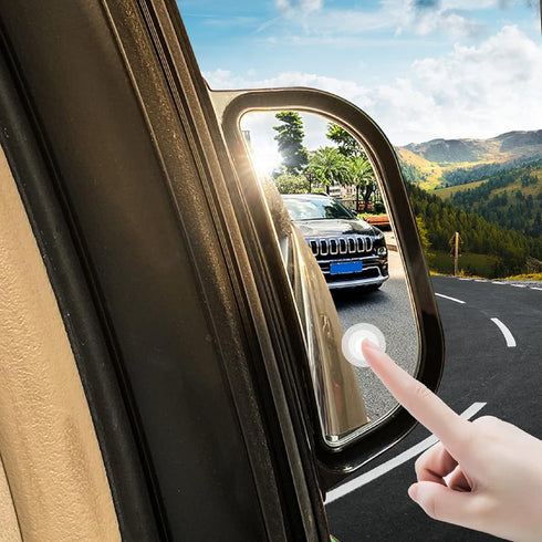 Passenger Rear View Mirror Back Adjustable Blind Spot Mirror, Rotatable Angle B Pillar Spot Mirrors for Get off Assist Support Mirror Car Door Ope...