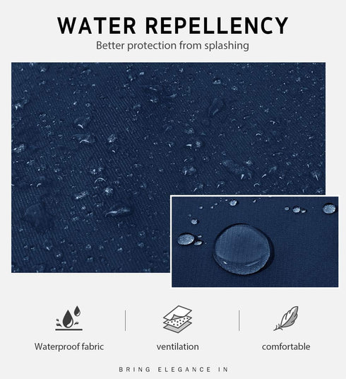 Syntus 4 Pack Adjustable Bib Apron Waterdrop Resistant with 2 Pockets Cooking Kitchen Aprons for Women Men Chef, Nautical Blue...