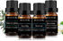 BURIBURI Vanilla Oil Jasmine, Vetiver and Eucalyptus Essential Oil Set, 100% Pure 4Pcs Essential Oils Gift Set for Diffusers...
