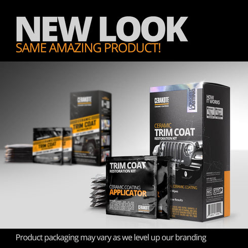 CERAKOTE® Ceramic Trim Coat Kit - Quick Plastic Trim Restorer - Ceramic Coating Guaranteed Restoration to Last Over 200 Washes – A Ceramic Coating...
