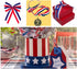 Red White and Blue Grosgrain Stripes Ribbon American Flag Patriotic Ribbon for Independence Day Party Decoration 50 Yards...