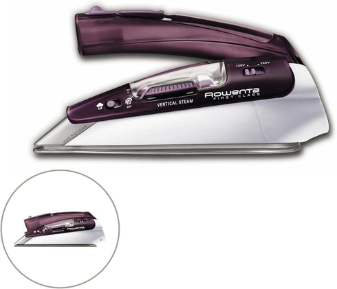 Rowenta Travel Iron, Pro Compact Stainless Steel Soleplate Hand Held Steamer Iron for Clothes, 200 Microsteam Holes, 1000 Watts Ironing, Fabric St...
