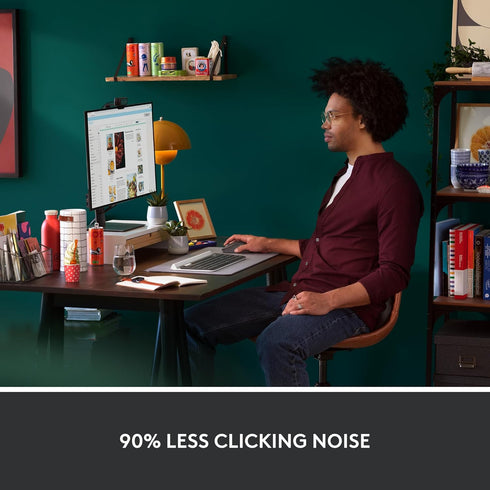Logitech Signature M550 L Full Size Wireless Mouse - for Large Sized Hands, 2-Year Battery, Silent Clicks, Bluetooth, Multi-Device Compatibility -...