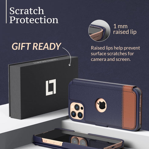 LUPA Legacy Compatible with iPhone 12 Pro Max Case Wallet, Case with Card Holder for Men and Women, Faux Leather Flip Case, Luxury Cover, Desert S...