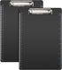 2 Pack Clipboards 8.5x11, Plastic Clipboards,Black Clipboard,Letter Size,Paper Clips,Nursing Clipboard,Paper Clip Holder,Document Holder,Writing B...