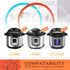 Premium Silicone Sealing Ring 3-Pack for InstantPot 8Qt - Dishwasher Safe Food-Grade Replacement Gasket, Compatible with 8Qt IP-DUO80/IP-LUX80/Ult...