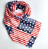Rosemarie Collections Women's Red White And Blue 4th Of July Satin Stripe USA Fashion Scarf, 60" American Flag Stars Stripes...