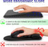 Ergonomic Mouse Pad with Wrist Rest, Mouse Pad with Wrist Support, Memory Foam Mousepad wrist rest with Non-Slip PU Base for Laptop and Computer D...