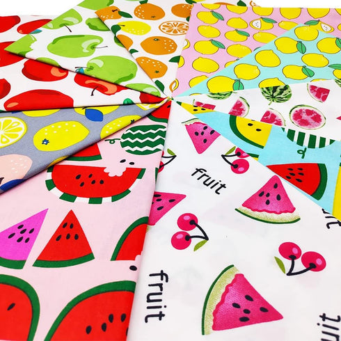 Fat Quarters Fabric Bundles, 10 Pcs 100% Cotton 20” x 20” (50cmx50cm) Precut Quilting Fabric Squares Sheets for DIY Patchwork Sewing Quilting Craf...