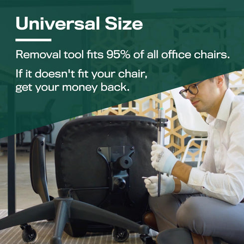 Office Chair Cylinder Removal Tool (As Seen On PBS) for Heavy Duty Pneumatic Gas Lift Piston for Desk Chairs and Gaming Chairs - Universal Fit...