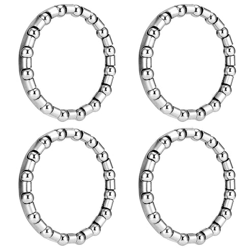 Bike-Ball-Bearing-Retainer, Bicycle-Headset-Ball-Bearings, 5/32" x 16-Balls-Braring for Bike-Fork - 4 Pcs Replacement Mountain Bike Parts Repair A...