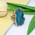 Retro Resin Crystal Stone Cocktail Rings Gothic Hip Hop Punk Crystal Engagement Wedding Statement Rings Uniquely Stylish Jewelry Gifts for Women (...