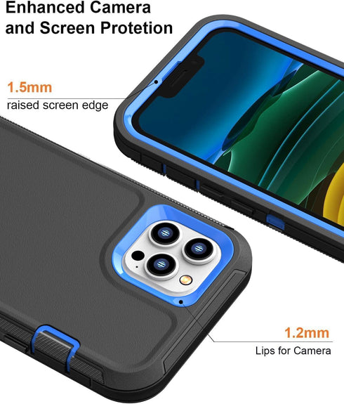 FEIYAR HOME Design for iPhone 11 Pro Max Case with 2 x Tempered Glass Screen Protector, Military Grade Full Body Drop Protective Shockproof Heavy ...