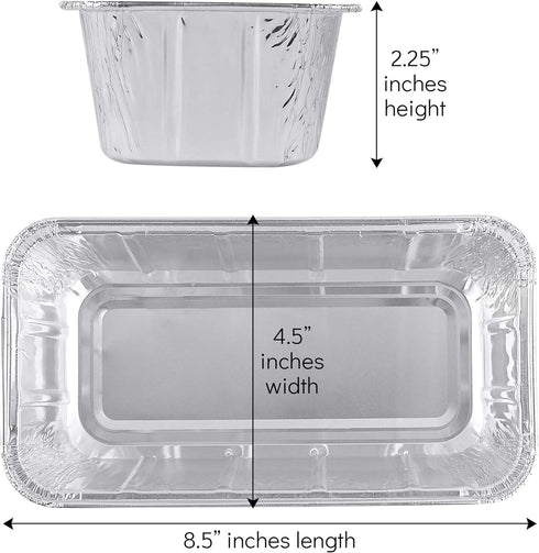 PLASTICPRO [2 Lb 10 Pack Disposable Loaf Pans Aluminum Tin Foil Meal Prep Bakeware - Cookware Perfect for Baking Cakes, Bread, Meatloaf, Lasagna 2...