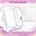A5 6 Ring Binder with Clear Plastic Sleeves 5.3"x8.1", 90 Pockets, Small Refillable Binder - Sheet Page Protectors for Sticker,Die Cut,Stamp,Postc...