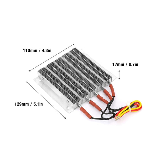 Jeanoko High Heat Conversion Rate Ripple PTC Heating Ripple Heater Constant Temperature Heating 1000W Power for Wax Melter Heater(48V 1000W)...