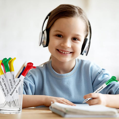 30 Pieces Inspirational Quotes Thumbs up Pens Motivational Messages Pen Teachers Appreciation Hand Gesture Pens Encouraging Presents for Appreciat...