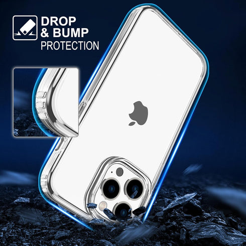 TENOC Phone Case Compatible with iPhone 12 Pro Max, Clear Case Non-Yellowing Protective Bumper Hard Back Cover for 6.7 Inch...