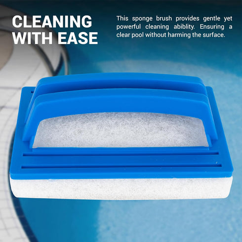 Canamax Ultra Durable Hand-Held Sponge Swimming Pool Scrub Brush - Pack of 2 Pool Scrubber - Ideal for Pool Tile & Grout, Walls, Vinyl Liners, Spa...