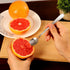 5 PCS Grapefruit Spoons, Stainless Steel Grapefruit Spoon Utensil Set, Serrated Edge & Thick Gauge Handle, Silver Kitchen Tool with Non-stick Plat...