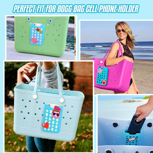 Phone Holder Silicone for Bogg Bag,Large Accessories Compatible with Bogg Bags Decorative Charm Inserts for Storage Cell Phone Case Key Lipstick S...