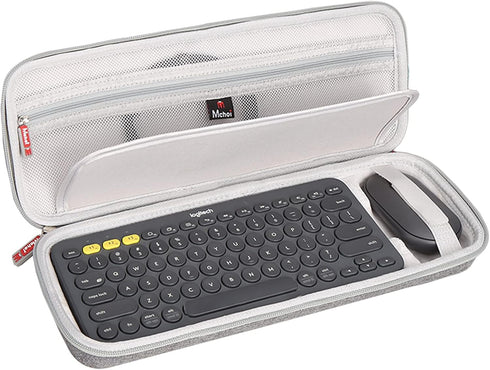 Mchoi Hard Case Fits for Logitech Pebble Keys 2 Combo K380s K380 Wireless Keyboard + M355 Pebble Mouse Combo, with Mesh Pocket for UBS Cable and A...