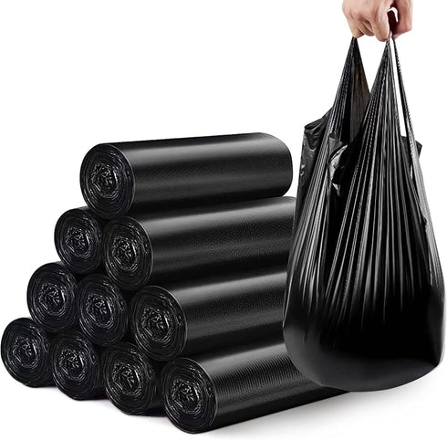 Small Trash Bags, Strong Black Garbage Bags, Unscented Thicken Bin Liner Suitable for Bedroom Home Kitchen 6 Gallon 120 Count...