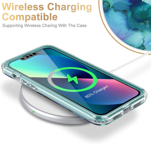 Esdot for iPhone 13 Case with Built-in Screen Protector,Military Grade Rugged Cover with Fashionable Designs for Women Girls,Protective Phone Case...