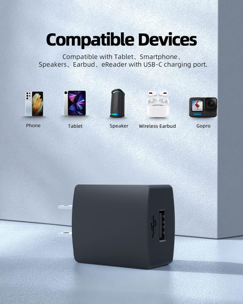 USB Type C 5 Volt AC Charger Fit for Jabra Elite 75t 85t 85h,Bugani M118,Insmy C30,Neckband HS,Treblab E3,Cowin KY02 Wireless Earbuds Bluebooth Sp...