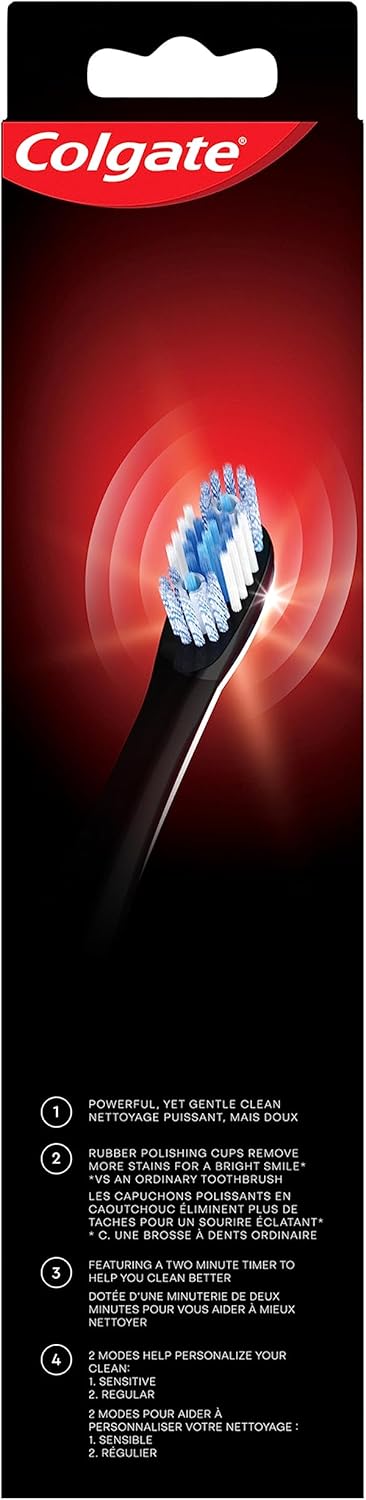 Colgate 360 Optic White Pro-Series Battery Black Toothbrush...