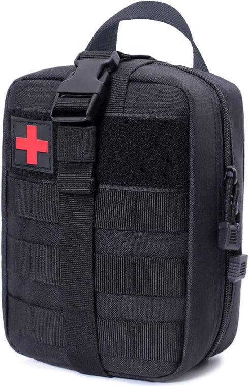 VIIDOO Molle IFAK Pouch Red Rip Away -First Aid Molle Pouches Tactical Medical Pouches for Hiking Camping...