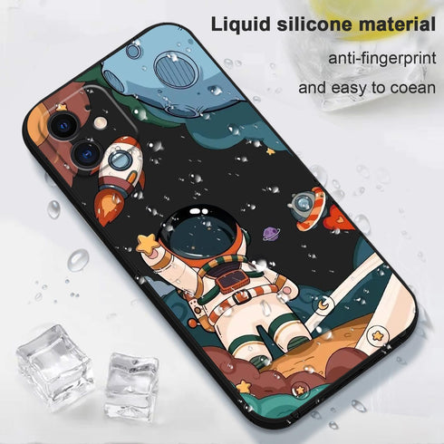iphone 11 Case, Cases for iphone 11 Cute Astronaut Pattern Design Slim Fit Soft Scratch Resistant Shockproof Protective iphone 11 Phone Cover-Astr...