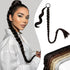 Long Braided Ponytail Extension with Hair Tie Dark Brown Straight Wrap Around Braid Ponytail Hair Extensions Natural Soft Synthetic Hair Piece for...
