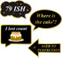 Konsait 80th Birthday Photo Booth Props(48Count), Funny 80 Party Photo Props Kit Black Gold Decor with Stick for Man Woman 80th Birthday Decoratio...