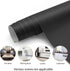 Matte Black Contact Paper 16"x78.7" Black Peel and Stick Wallpaper Thick Black Wallpaper Waterproof Decorative Self Adhesive Vinyl Film Wrap Conta...