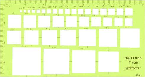 Westcott Square Geometric Template, 4 x 7-1/4 Inches...
