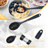 2 Pcs Silicone Nonstick Mixing Spoon, Silicone Spoons for Cooking Heat Resistant, Cooking Utensil for Kitchen Cooking Baking Stirring Serving (Bla...