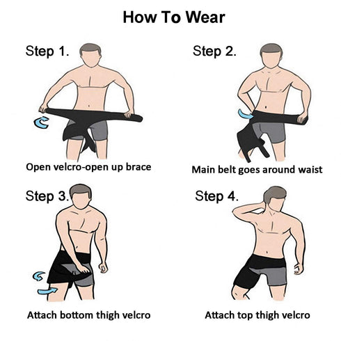 Groin Support Wrap, Hip Compression Wrap, Men and Women Hip Brace Adjustable Thigh Sleeve for Sciatica Pain Relief, Pulled Thigh, Hip Flexor Brace...