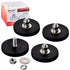 MUTUACTOR Neodymium Rubber Coated Magnet,4pack Heavy Duty Magnets M6 Male Thread Stud,Dia.1.69" Anti-Scratch Mounting Magnets for Fixing Lights, C...