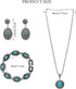 4 Pieces Bohemian Turquoise Jewelry Set Chain Waist Belt Turquoise Necklace Vintage Turquoise Dangle Earrings and Bracelet Western Jewelry for Wom...